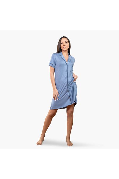 Aadaraya Sleepshirt With Collar