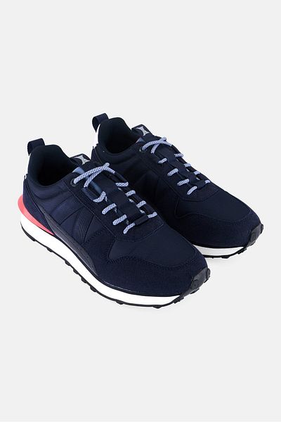 Tapout Men Brand Logo Lace Up Shoes, Navy