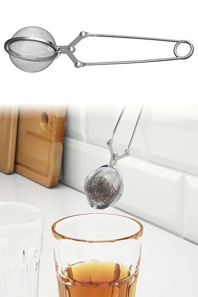 Binbirreyon Tea Brewing Strainer Stainless Steel Herbal Tea Strainer 15cm Ra194