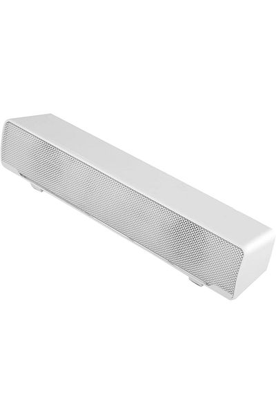 COOYA Computer Speaker, with 3.5mm Input Sound For Tv Music Player Bass Surround Sound Box, White