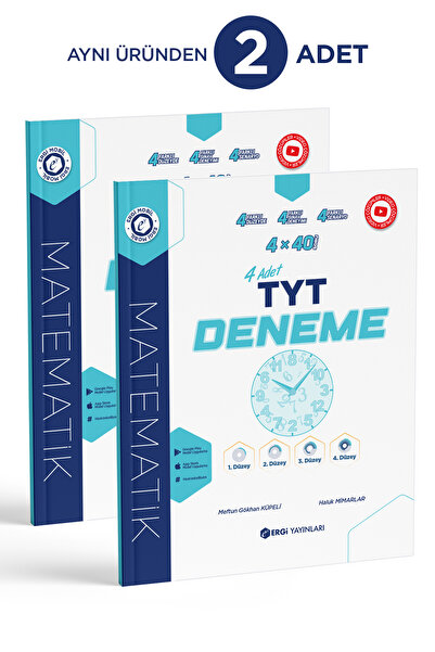 ergi yayınları Ergi TYT Matematik Denemeleri (Aynı 2 Ürün)