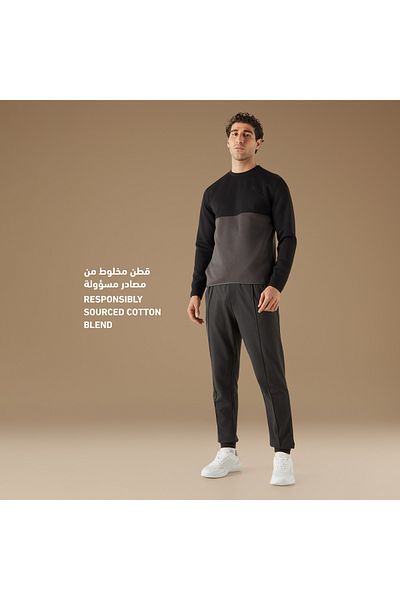 Adot Solid Joggers with Pintuck Detail and Drawstring Closure