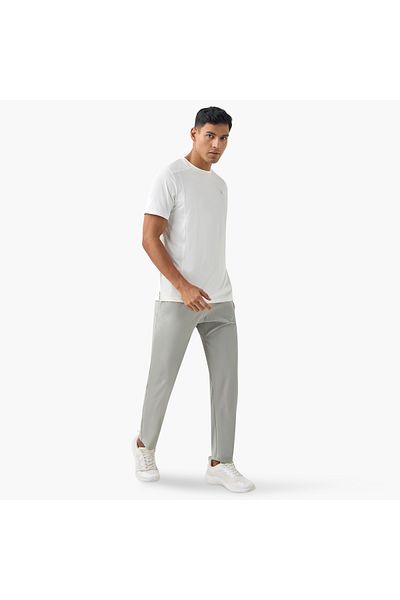 Adot Panelled Track Pants With Elasticated Waistband And Pockets
