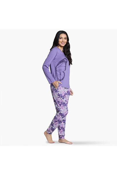 Zivame Butterfly Print Pyjama Set