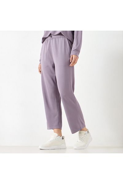 Adot Solid Track Pants with Drawstring Waist and Pockets