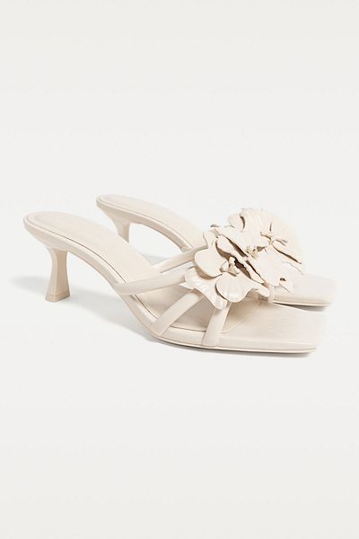 Stradivarius Floral high-heel sandals