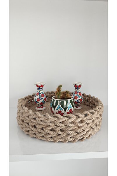 Sorgun Kadın Kooperatifi Wicker Braided Handmade Decorative Tray