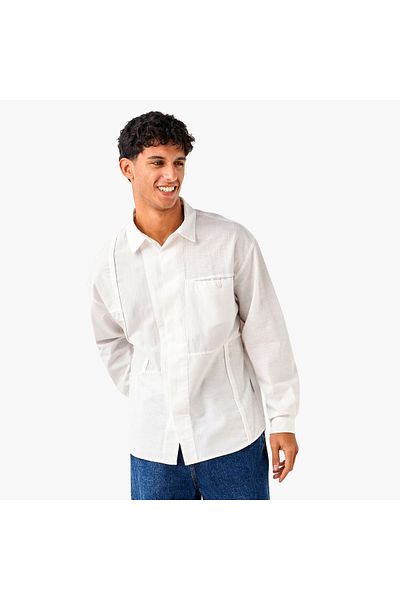 Lee Cooper Lee Cooper Regular Fit Shirt with Pocket and Long Sleeves