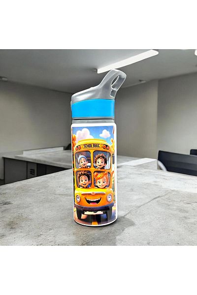 Marblestone Sublimation Blue Colored Water Bottle (Personalized Photo Printing Is Possible.) - 650Mlt