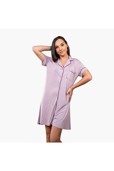 Aadaraya Sleepshirt With Collar