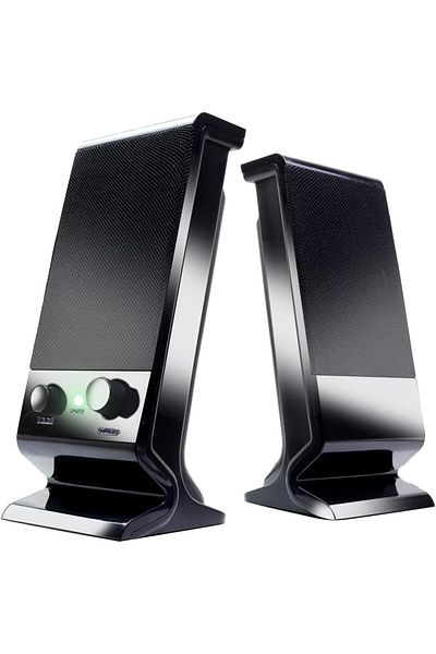 COOYA Black Computer Speaker, Compact and Delicate, 3.5 Mm Audio Plug, USB-Powered, for PC Tablets