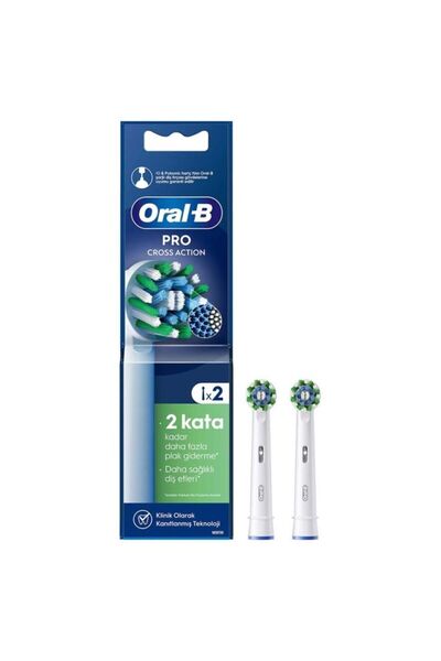 Oral-B Pro Cross Action X-filament Şarjlı Diş Fırçası Yedek Başlığı 2li