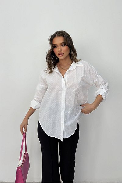 RB CLUB Cămașă de damă cu buline - cu model
