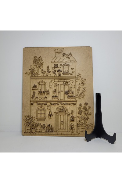 Destina Ahşap Mandala Boyama Seti Ekonomik Seri "Model 39