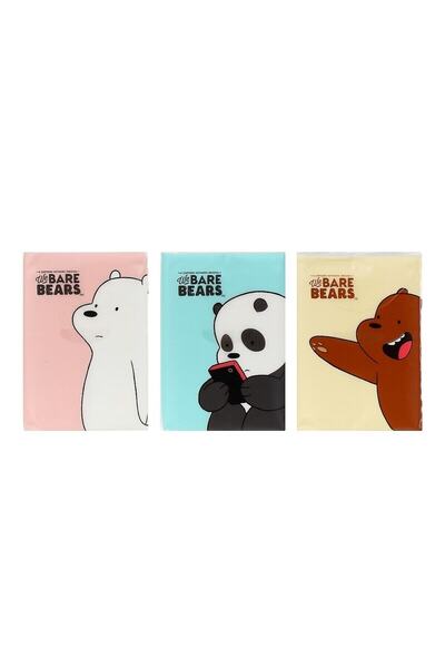 Miniso We Bare Bears Lisanslı Mini Cep Mendili 8Yp. 18'li Paket