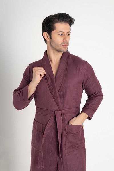 Nuşa Ανδρική ρόμπα από 100% βαμβακερή σάλιακας Muslin Fabric