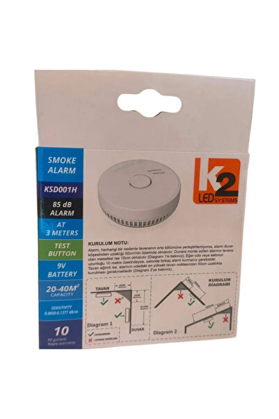 Cata Duman Dedektörü Pilli K2 Ksd001h