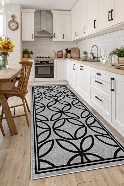 West Home Makinede yıkanabilir kaymaz taban leke tutmaz mutfak halısı salon h...