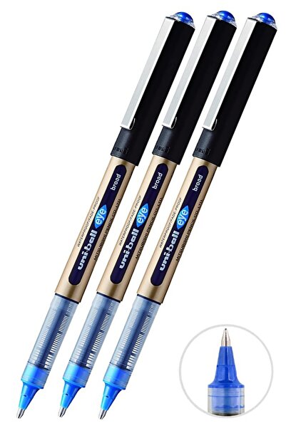 Artlantis Pix albastru cu rolă 3 bucăți Uniball Eye Broad 1,0 mm Pix cu rolă ...