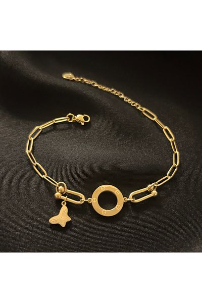 Zeyn Tffny Model Gold Steel Bracelet
