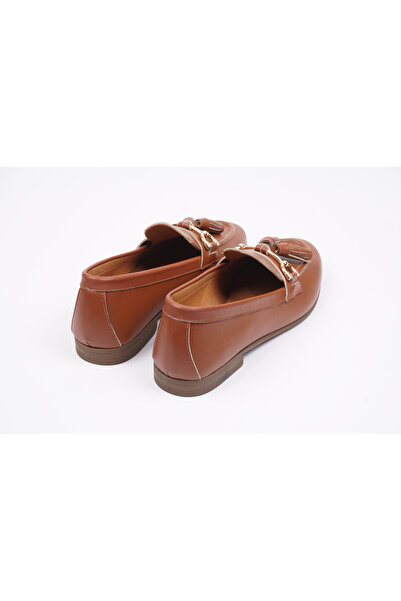 DeriNial Кольорові жіночі лофери з натуральної шкіри Taba - з пряжкою та бахромою, деталізовані у стилі Відень