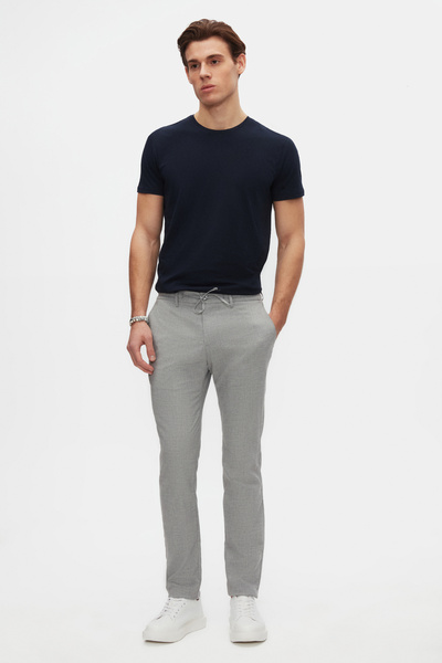 D'S Damat Ds Damat Slim Fit Lacivert Bisiklet Yaka %100 Pamuklu Nefes Alabilen T-Shirt