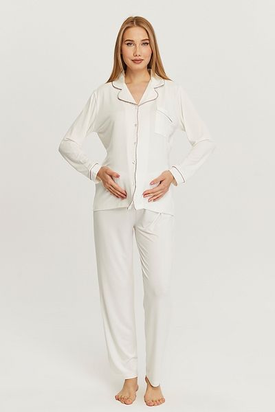 LİKAPA Likapa Front Buttoned Maternity Long Sleeve Pajama Set
