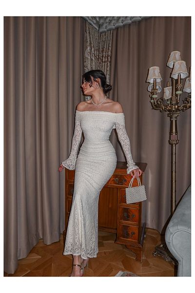 ESRAHELVACI Rochie cu guler Madonna căptușită