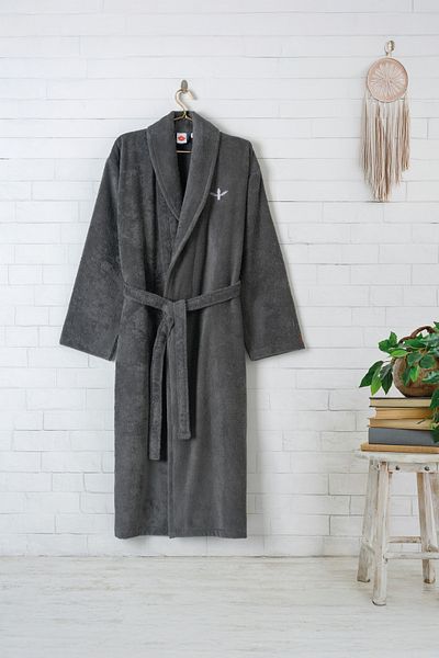 Cotton Box Μονό μπουρνούζι Wellness Zen s/m Anthracite
