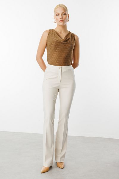 Ekol Wide Leg Trousers with Elastic Waist