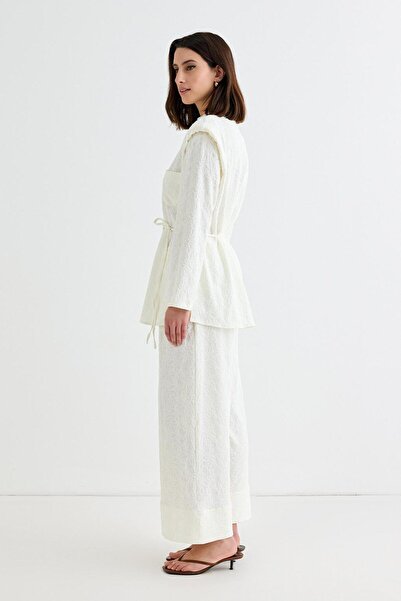 KADRİYE BAŞTÜRK Edna Vatkalı Gömlek Ekru