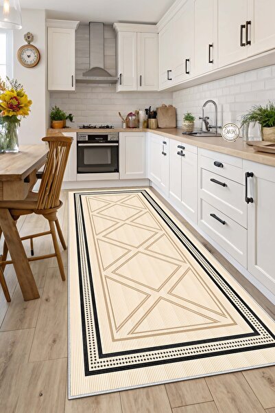 West Home Makinede yıkanabilir kaymaz taban leke tutmaz mutfak halısı salon h...