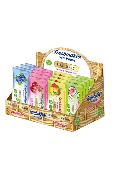 Freshmaker Wet Pocket Wipes Fruit 15 X 36