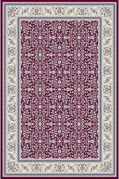 Quality Bambu İplikten Dokuma Parlak Tuşeli Hereke Desenli Bordo Renk Halı (1...