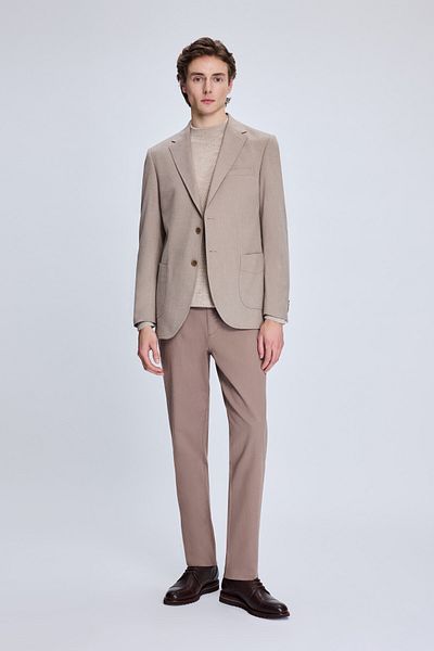Hatemoğlu Mink Slim Fit Mono Collar Casual Jacket