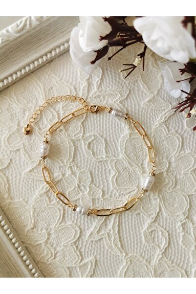 Halley Concept خلخال من الفولاذ بحجر الزركون ومفصل باللؤلؤ