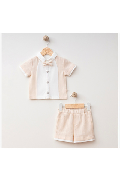 Nipperland طقم شورت للأطفال الرضع | مجموعة بيبي بوي كيدز كرينكل المريحة المكو...