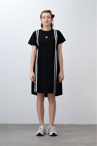 LOCO LOCO Girl's Black Dress - with Stopper Elastic on the Back