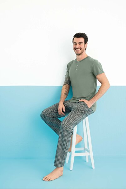 Aydoğan AYDOĞAN 250151 ΑΝΔΡΙΚΟ ΣΕΤ ΠΙΤΖΑΜΑΣ ΜΕ ΜΑΝΙΚΙΑ Μοντάλ ΠΑΤΙΛΙΩΝ