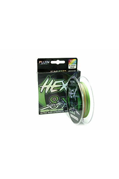 Fujin Hex Braid x8 PE İp Olta Misinası 300mt MultiColor-0,16 mm