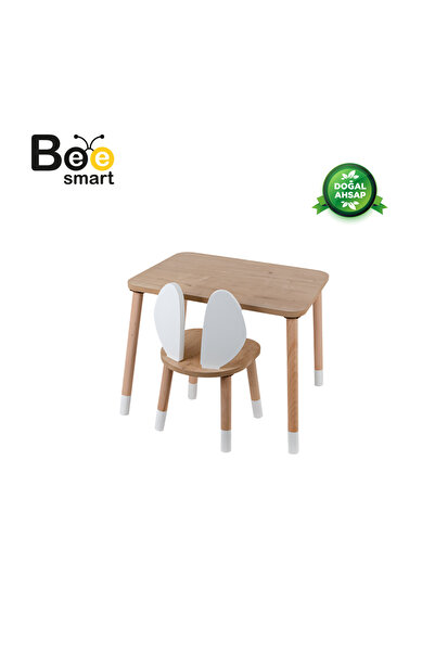 Bee Smart Oyun Masası-Aktivite Masası-Çalışma Masası-Etkinlik Masası-1 Sandalyeli Çocuk Masa Sandalye Takımı