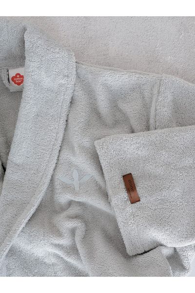 Cotton Box Μπουρνούζι Stone Grey Wellness L/XL
