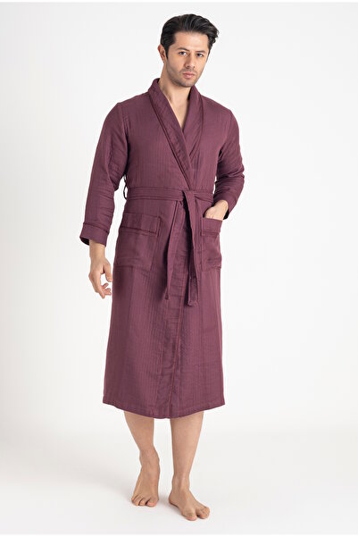 Nuşa Ανδρική ρόμπα από 100% βαμβακερή σάλιακας Muslin Fabric