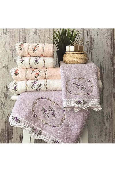 Okya Home Okya Towelis Towel Set 70% Bamboo 30% Cotton 6 Pcs H111
