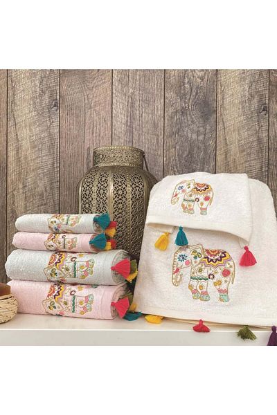 Okya Home Okya Elephine Towel Set 70% Bamboo 30% Cotton 6 Pcs H117