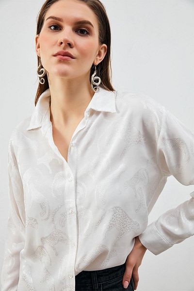 RB CLUB Cămașă de damă cu model jacquard