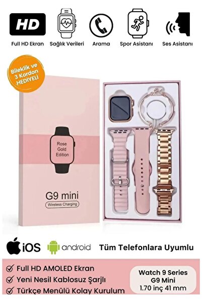 St Morritz Altın Redmi 14C Uyumlu 41mm Kadın Akıllı Saat Sesli Türkçe/çağrı/b...