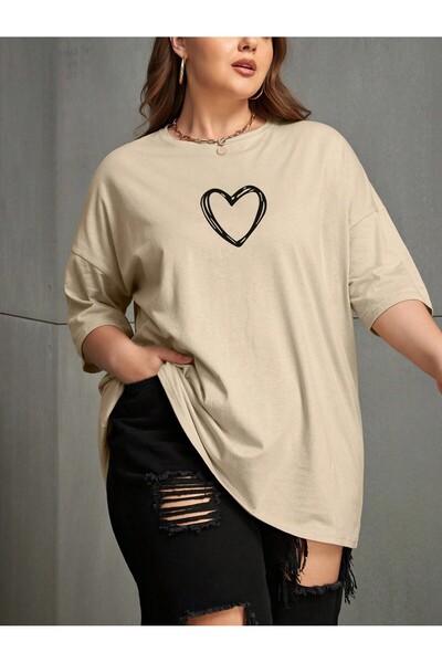 ZEMLİYA Μπλουζάκι Unisex Oversize Crew Neck με στάμπα