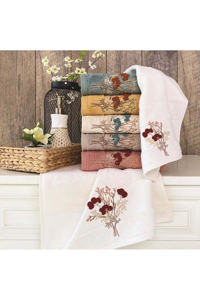 Okya Home Okya Cottonvera Towel Set 70% Bamboo 30% Cotton 6 Pcs H109