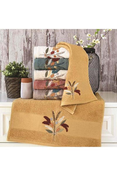 Okya Home Okya Nestora Towel Set 70% Bamboo 30% Cotton 6 Pcs H113